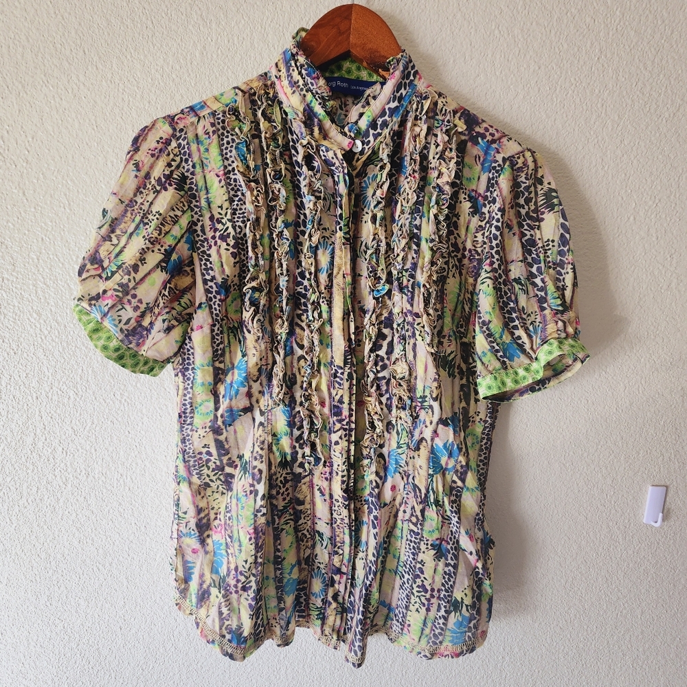 Georg Roth Blouse  Small Cotton Silk